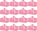Skiennix Extra Large Heavy-Duty Moving Bags - 16 Pack Pink Storage Bins with Lids & Reinforced Handles