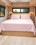 RV Short Queen Sheet Set - Soft, Breathable & Cooling 4-Piece Bedding for Trailers | Fits 8” to 12” Mattresses - Lavender Pink