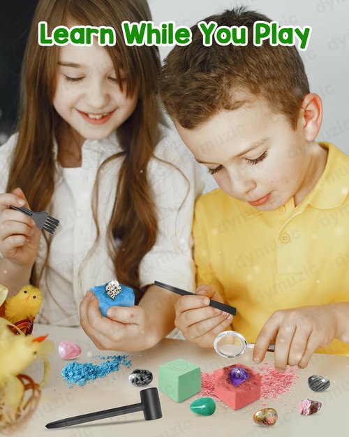 Gemstone Dig Kit Advent Calendar 2025 - Uncover 24 Real Gemstones, Rocks & Crystals | Perfect Gift for Kids