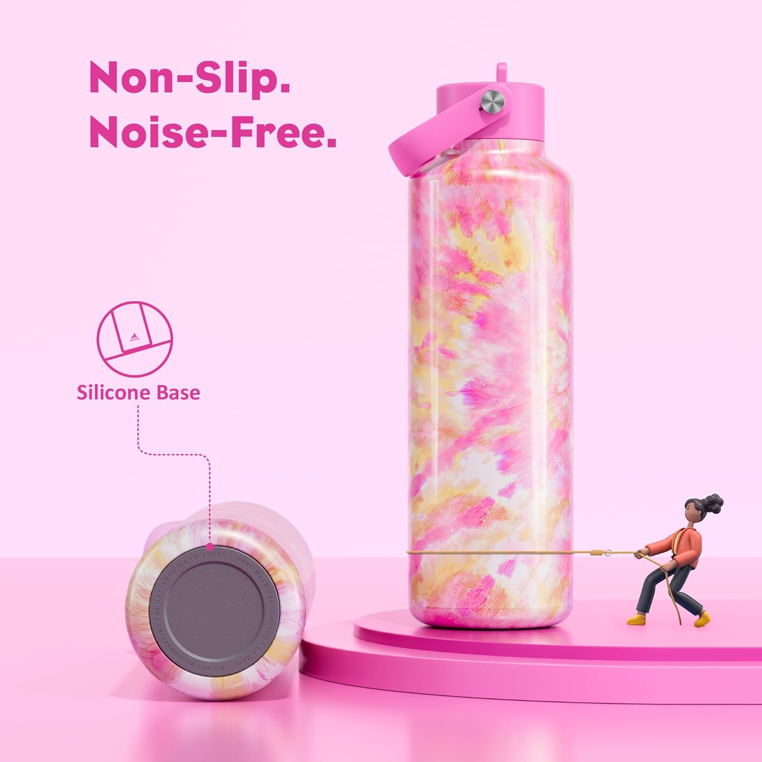 Skiennix 24 oz Vacuum Water Bottle - Lightweight, Leakproof, BPA-Free Flask with Straw | Citrus Dream