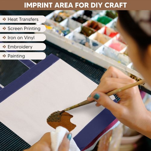 Canvas Tote Bag with Handles for Woman, Reusable Cloth Bag for Groceries and Shopping In Bulk - Blank Cotton Tote Bag, Suitable for DIY Projects HEAVY DUTY, 16"X14.5" With 4” Gusset, Assorted 8 Pack