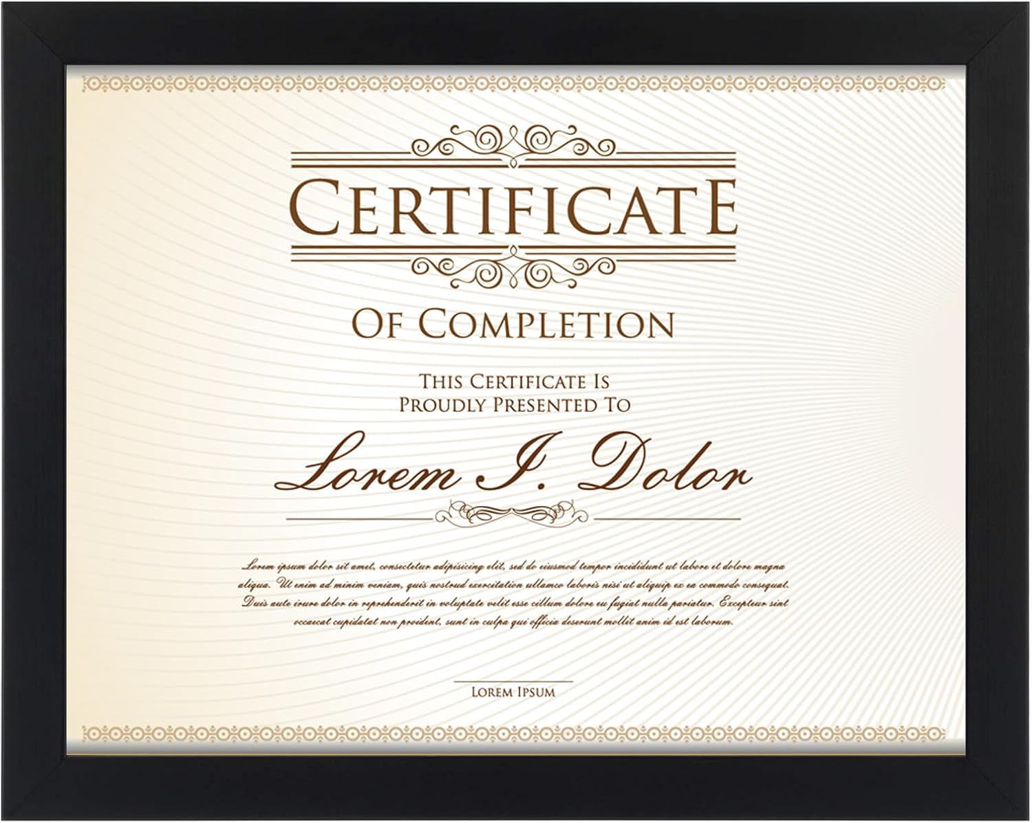 RUN HELIX 8.5x11 Picture Frame - Elegant Document & Diploma Display for Wall or Tabletop, Black