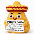 Positive Nacho Gifts for Women Men Birthday Gifts for Daughter, Easter Basket Stuffers Gift for Teens Girls Boys Kids Friend Coworker Handmade Crochet Positive Crochet Animals Emotional Nacho Support