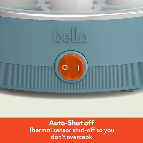 bella Electric Egg Cooker, 14 Eggs Capacity Tray, Double Stack, for Poached, Scrambled, Hard, Medium & Soft Boiled Eggs, Omelets and Steamed Dumplings, Auto Shutoff, 360 Watt, Oatmilk