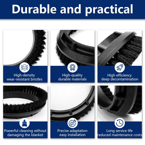 FIX ZHANG 237049 Black Nylon Carpet Brush Replacement for Oreck Commercial ORB550MC, ORB600MW, ORB700MC Orbiter Floor Machines,12" Diameter, 0.012" Bristle Diameter