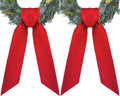 RunNico Front Door Wreath Blank Sash - Red 3.3" W x 52.8" L for Christmas & Halloween Decor