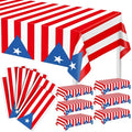 Chumia 6 Pack Puerto Rico Party Tablecloth Decorations Puerto Rico Themed Tablecloths for 12th of June National Day Country Decoration Kitchen Dining Room Home Dinner