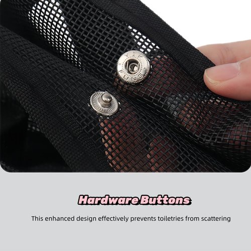Large Capacity Mesh Shower Caddy for College Dorm Room Essentials with 6 Deeper Pockets, Shower Bag for Toiletry, Portable Hanging Tote Bag with 2 Handles for Bathroom, Beach