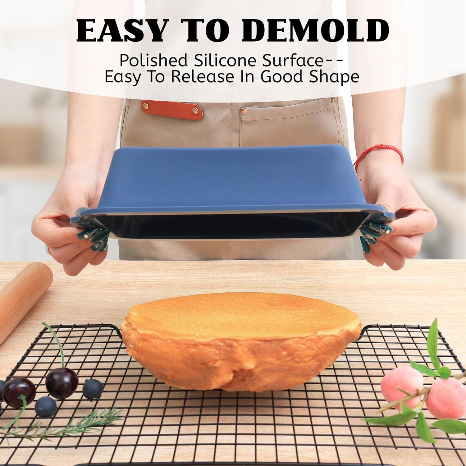 Skiennix Silicone Bread Pan - 9.5 x 5 Inch Nonstick Loaf Pan with Metal Frame | Ideal for Baking Sourdough & Banana Bread