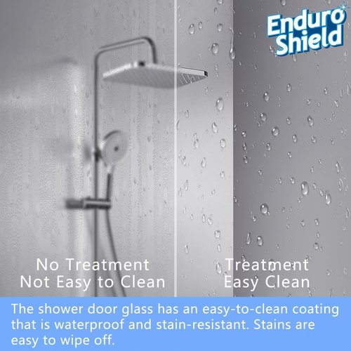 Frameless Bathtub Shower Door - 3/8" Clear Tempered Glass | Double Sliding, Brushed Gold Finish, 56"-60" Wide
