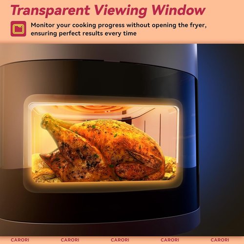 Air Fryer - 12 Presets with Viewing Window | 6Qt Large Capacity, 400℉ Max Crisp, Nonstick Basket