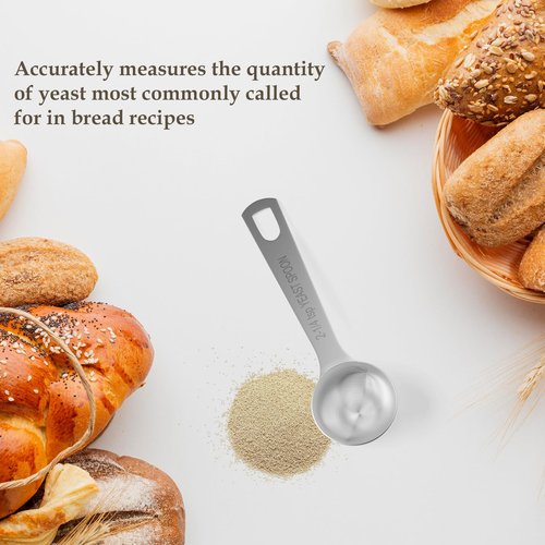 BERYLER 2PCS Yeast Measuring Spoon, Stainless Steel 2-1/4 Teaspoons, 2.25tsp, 0.25 Ounces