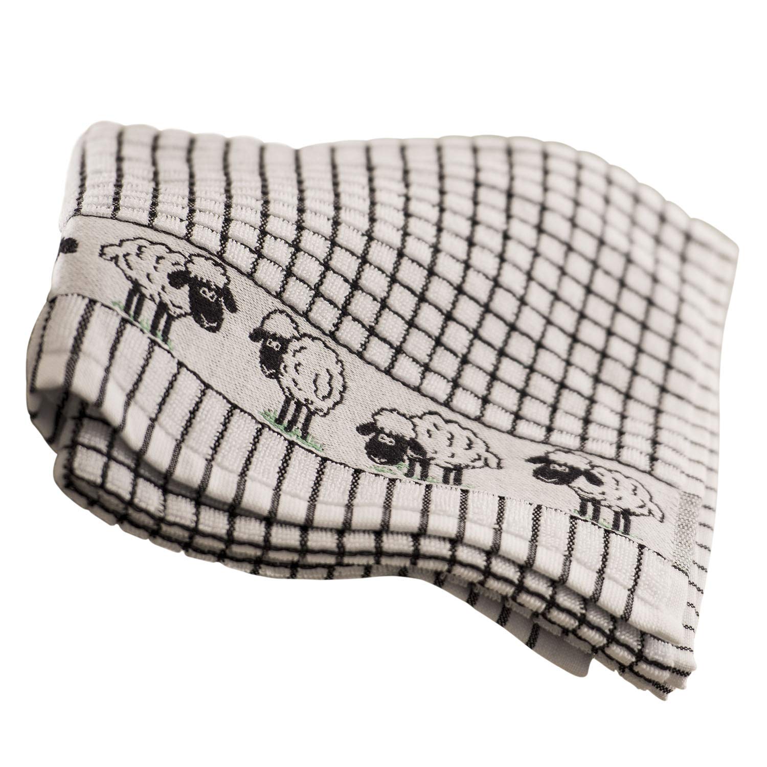 Samuel Lamont Poli Dri Tea Towels - Set of 3 100% Cotton 27.5 x 19 Inch (Sheep)