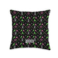 Wicked Broomsticks & Wands All Over Print Throw Pillow