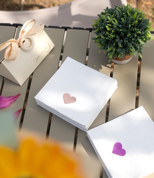 100 PK Valentine's Day Napkins Paper - 3-ply Valentine Cocktail Napkins Disposable 5x5 Inches for Valentine Decorations Decor Party Supplies for Kids Classroom Gifts