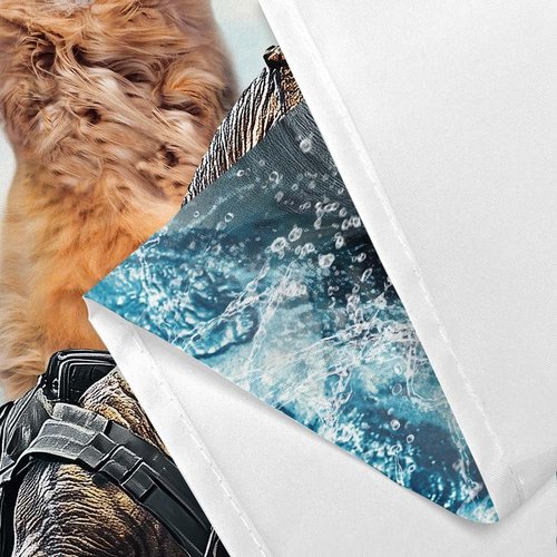Grtuspr Funny Cat Shower Curtain Set, Cute Cat Riding Dinosaur Theme Ocean Curtains for Bathroom Fun Nautical Kids Decor Polyester Fabric Restroom Curtains