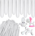 White 260 Balloons by [Brand Name] - Thick Latex for Twisting & Arch Tying | 100pcs for Kids' Parties & Weddings