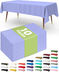 Pureegg Premium Disposable Table Covers - 10 Pack, 54x108 Inch Black for Rectangular Tables
