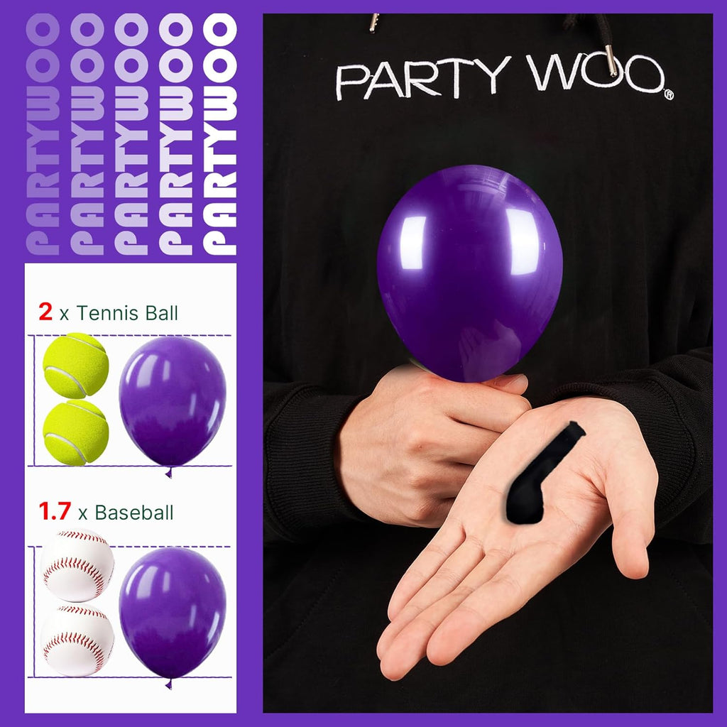 PartyWoo Dark Purple Balloons - 50 Pcs Mini 5-Inch Royal Purple Balloons for Celebrations