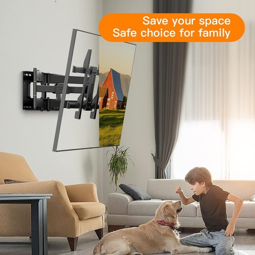 FORGING MOUNT Heavy Duty TV Wall Mount - Full Motion Dual Articulating Arms for 50-90 Inch Screens | Supports 198lbs, VESA 600x400MM