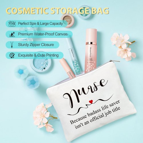 Suhctuptx Nurse Gifts Nurse Appreciation Gift Set for Women Christmas Gifts for Nurses Week Nurses Graduation Gift for Nurses Female Nursing Student with Canvas Bag Socks Tumbler Keychain