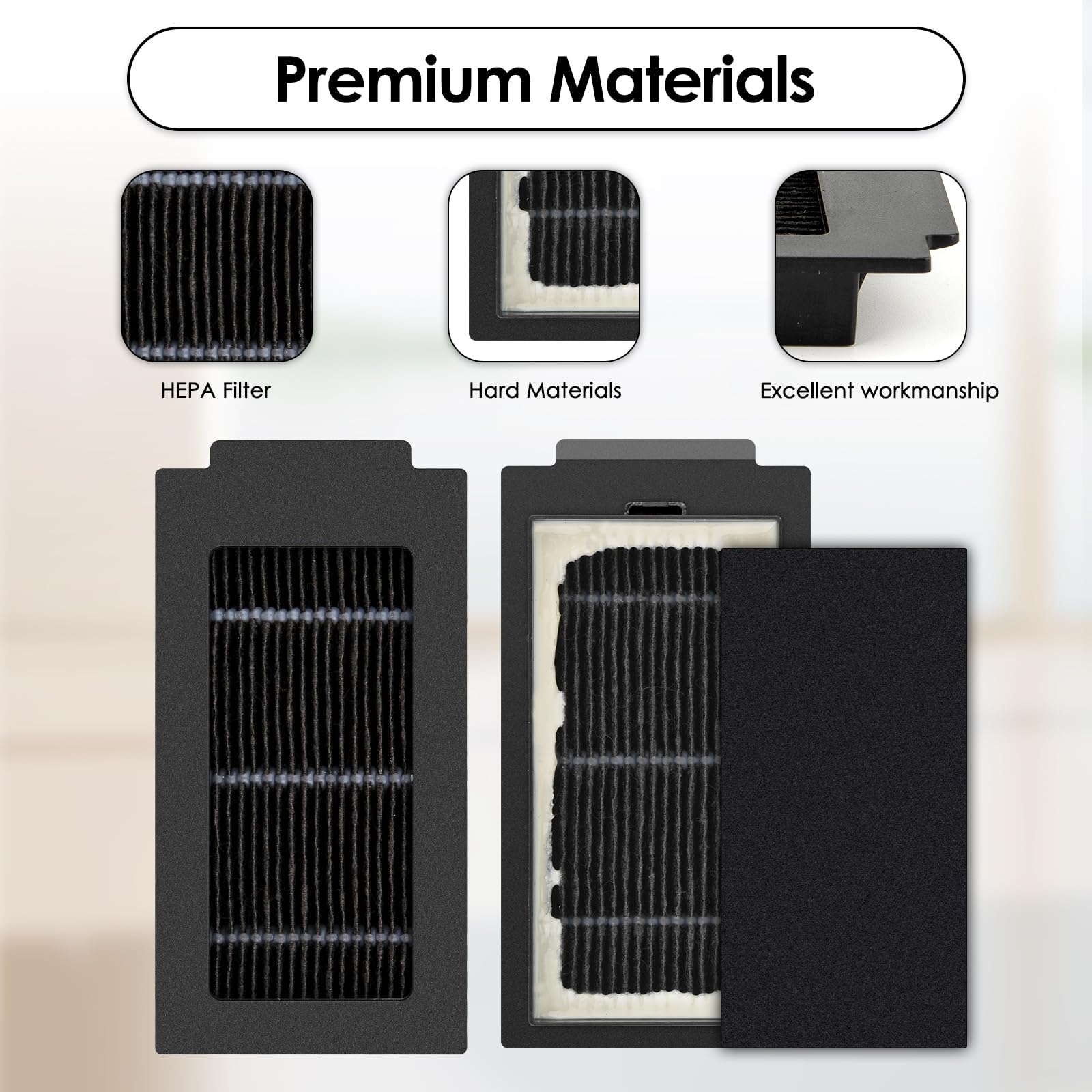 (3 Pack) T50 Pro Omni Replacement HEPA Filters for ECOVACS DEEBOT T50 Omni/ T50 Pro Omni/ T30C Omni/ T50 Pro Robot Vacuum, Accessories Kit, Vacuum Filter, Upright Filter, Canister Filter