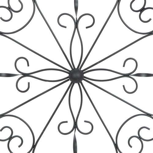 Deco 79 Wooden Scroll Home Wall Decor Wall Sculpture with Metal Scroll Work, Wall Art 22" x 1" x 22", White
