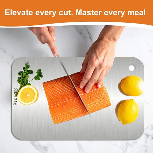 Bamboo Cutting Board Set - 3-Piece Kitchen Prep Station with Stand & Stainless Steel Defrosting Tray