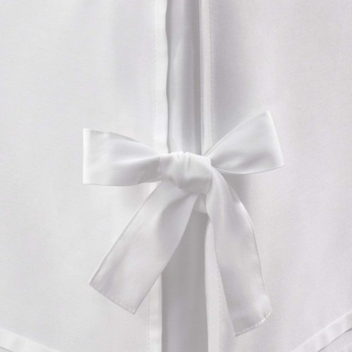 Laura Ashley Home - Corner Tied Tailored Bedskirt, Luxury Bedroom Decor, Wrinkle & Fade Resistant (White, Full)