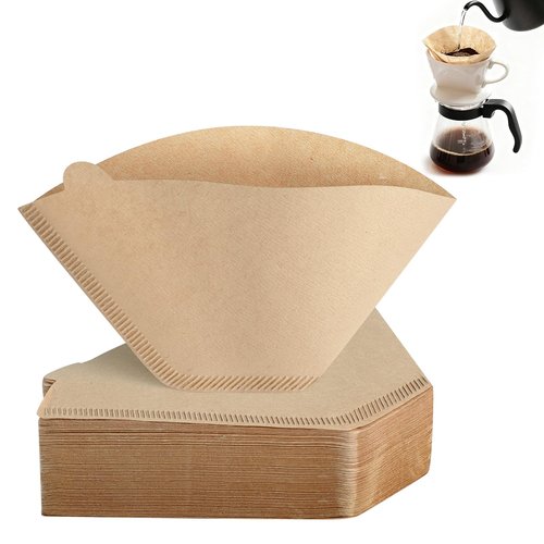 200 Count Cone Coffee Filters #2, Clinuse Unbleached Size 02 Coffee Filter 2-6 Cup, Disposable Natural Paper Filters, 02 Cone Filters for Pour Over and Drip Coffee Maker