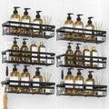 WOWBOX Shower Caddies - 2 Pack Adhesive Hanging Shelves | No-Drill Stainless Bathroom Organizers