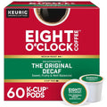 Eight O'Clock Coffee Decaf Medium Roast K-Cup Pods - Single-Serve, 60 Count for Convenient Brewing
