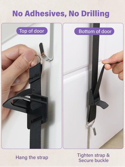 KINEMORA Over-The-Door Cap Organizer, Two-Way Hanging Display Hooks for Baseball Caps, Adjustable No-Glue, No-Drill Space-Saving Hat Rack, Fits Bedroom, Closet, and Entryway Doors, 1 Pack - 10 Hooks