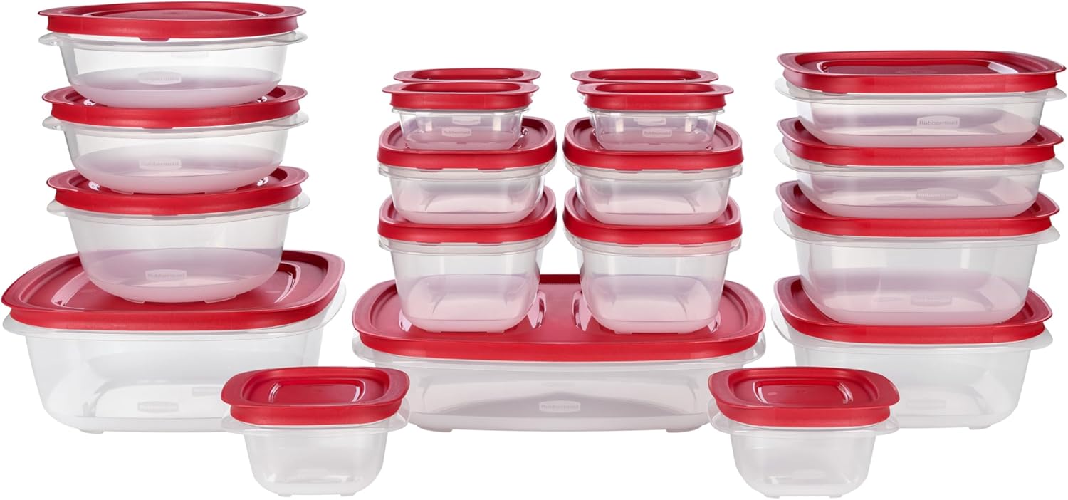 Rubbermaid EasyStore Food Storage Containers - 38-Piece Set with Lids for Organized Kitchen