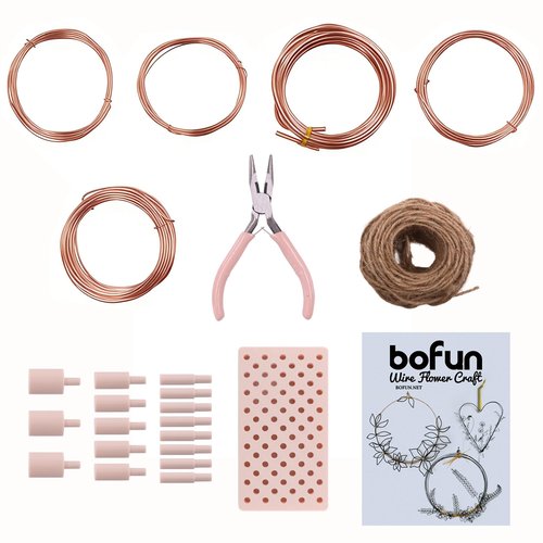 BoFUN Wreath Craft Kit for Adult, Women, Teens, DIY Wire Wreaths Making Supplies for Outdoor Porch, Indoor Wall Hanging, Perfect for Spring, Summer, Fall, Halloween & Christmas Holiday Decor (Gold)