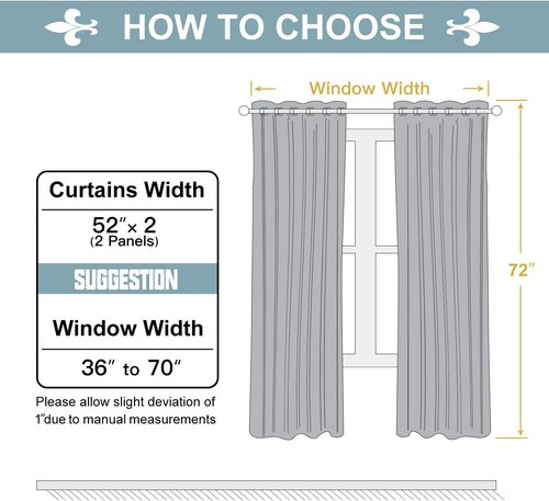 ChrisDowa Grommet Blackout Curtains - Thermal Insulated Room Darkening Panels, Royal Purple, 52W x 72L