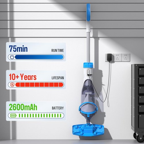 BIELMEIER Handheld Pool Vacuum - Cordless Cleaner with 19 GPM Suction for Above Ground & Inground Pools