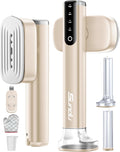 Sundu Portable Handheld Garment Steamer - Fast 15s Heat-Up | Dual Water Tanks & Ironing Gloves, Pale Gold