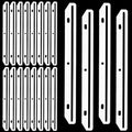 Bruislard 24Pcs 3 Hole Magazine Binder Inserts Holder, 3 Ring Binder Strips Punched Magazine Organizer Sheet Music Folder for Paper File Book(Translucent White)