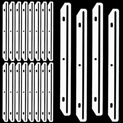 Bruislard 24Pcs 3 Hole Magazine Binder Inserts Holder, 3 Ring Binder Strips Punched Magazine Organizer Sheet Music Folder for Paper File Book(Translucent White)