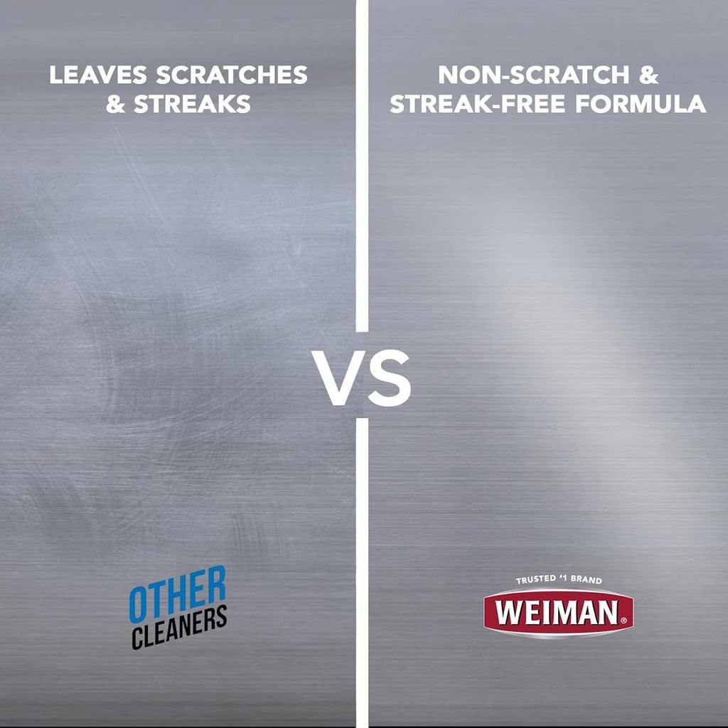 Weiman Stainless Steel Cleaner Wipes - Anti-Fingerprint, 30 Count for Grease & Streak Removal
