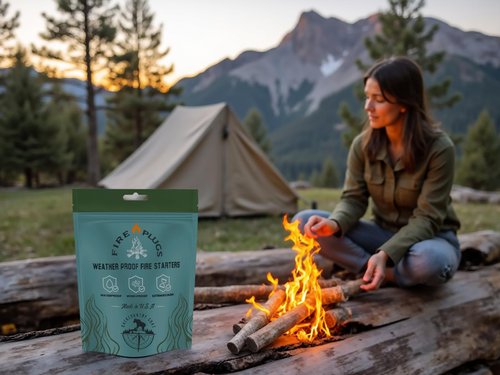 100% Waterproof Fire Plugs Fire Starters (50 Pack), BBQs, Smokers, Fire Pits, Fireplaces | Natural, Easy to Light, Emergency Ready