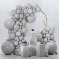 PartyWoo Gray Balloons - 120-Piece Matte Latex Balloon Arch Kit for Baby Showers & Weddings | 5-12 Inch Sizes