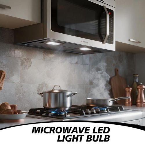 KEIVO LED Microwave Light Bulbs Under Hood, 3W 380LM, E17 LED Bulb Dimmable, Neutral White 4000K, 40W Equivalent LED Appliance Bulb for Over Stove, 2-Pack