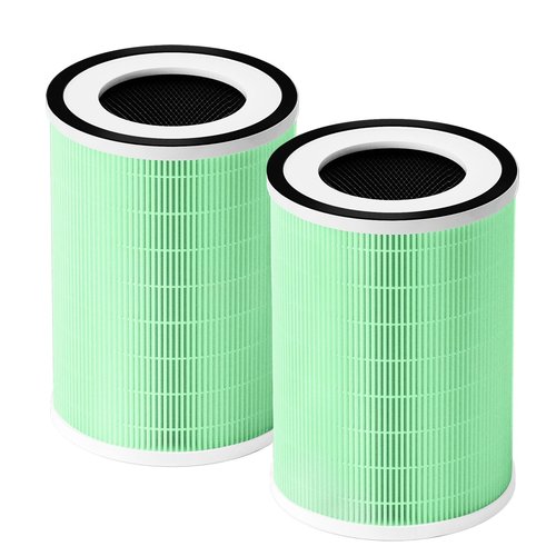 Luripid Kilo Air Purifier Filter Replacement, Compatible with Afloia KILO, KILOPLUS, KILOPRO, MIRO,MIRO PRO,MORENTO MR-Kilo and Kalo,CUCKOO CAC-I0510FW Air Purifier, 2 Pack (Green-pet Care Filter)