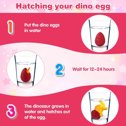 ZIZICG 24PCS Valentines Day Gifts for Kids-Large Hatching Dinosaur Eggs with valentine cards, Dinosaur Birthday Party Favors, Funny Dino Valentine Exchange Cards for Boys Girls