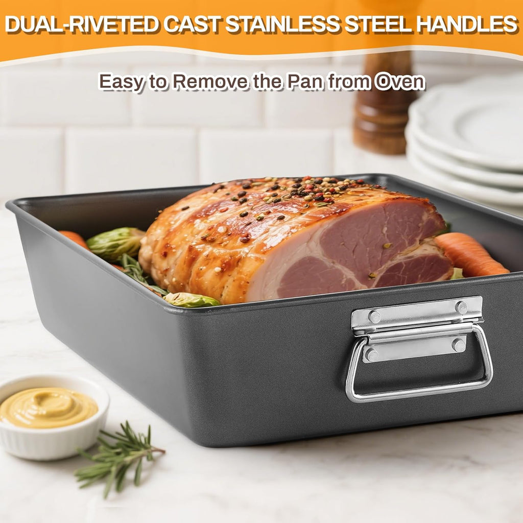Skiennix Nonstick Bakeware Set - 12PCS Carbon Steel Baking Pans with Wider Grip & Easy Release