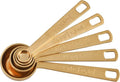 Le Creuset Measuring Spoons - Gold Set of 5 for Precise Cooking Measurements (1/8, 1/4, 1/2 Tsp & 1 Tb)