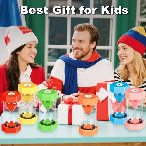 YLTIMER Hourglass Sand Timer 5 Minute, Plastic Unbreakable Hexagon Hourglass Sand Clock 5 Min, Reloj De Arena 5 Minutos, Colorful Hour Glass Sandglass for Classroom Games Kitchen (Blue)