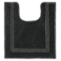 InterDesign Microfiber Polyester Contour Bathroom Rug – Black Spa